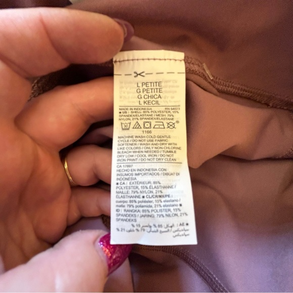 NWT Old Navy pink Go-Dry Elevate Legging petite Size L - Picture 6 of 12